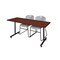 Kobe Rectangle Tables > Training Tables > Kobe Training Table & Chair Sets, 60 W, 24 L, 29 H, Cherry MKTRCT6024CH44GY - alternate 1